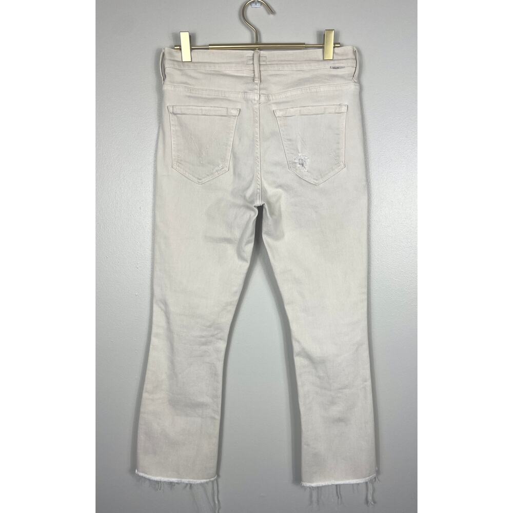 Mother The Insider Crop Fray Blow by Blow Khaki Size 28 Distressed - Picture 8 of 12